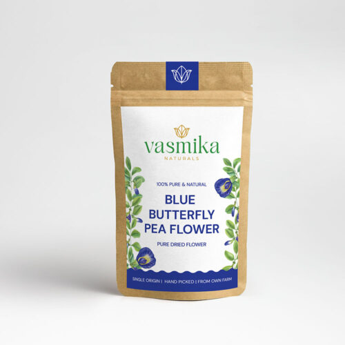 organic dried blue butter pea flower tea vasmika naturals v1